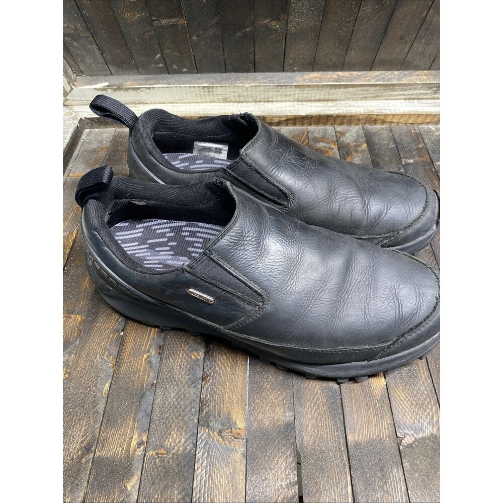 MerreLL Mens Sz 12 Comfort Slip On Loafer Black Leather - Picture 2 of 12